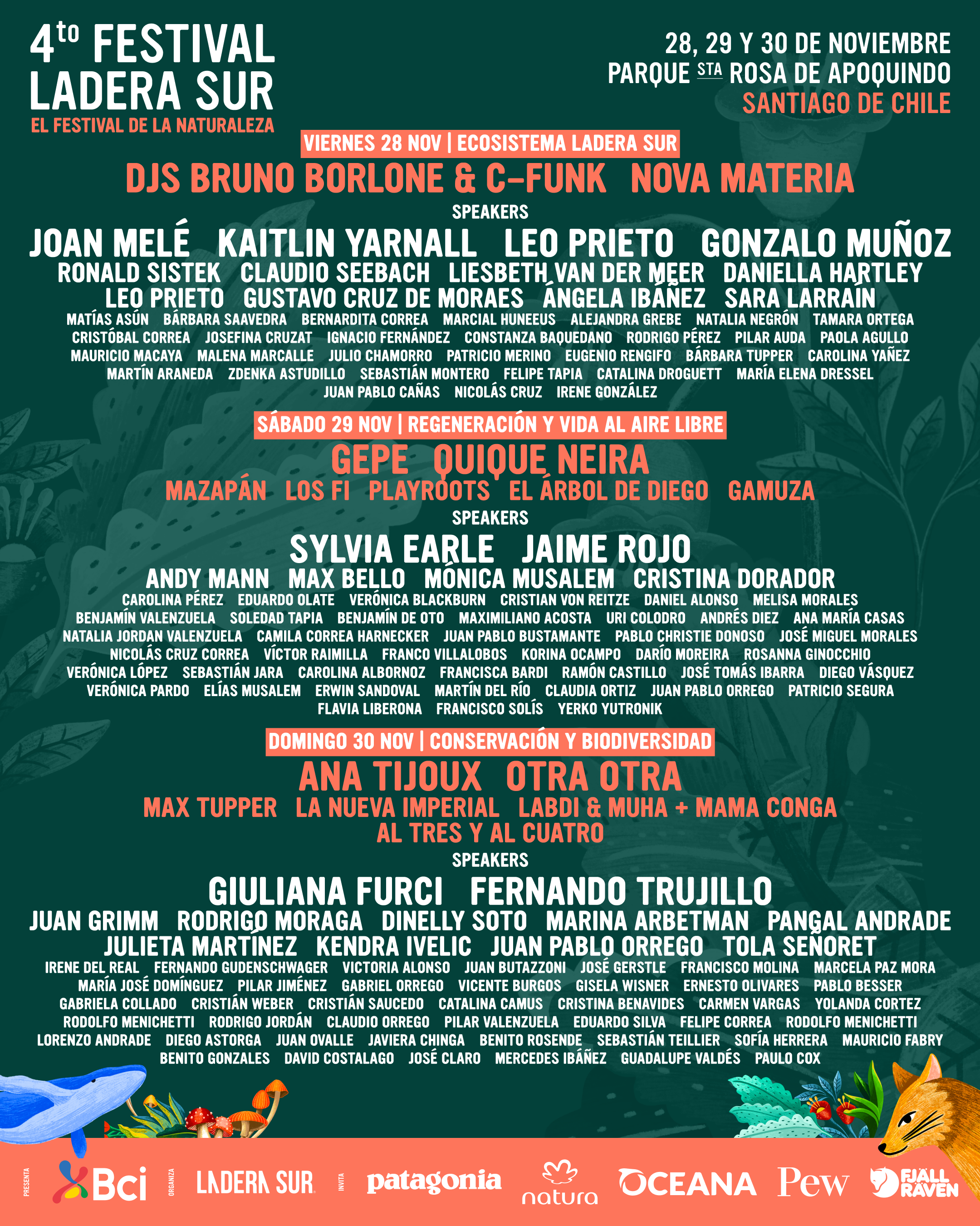 Ana Tijoux y Gepe lideran cartel de Ladera Sur 2025